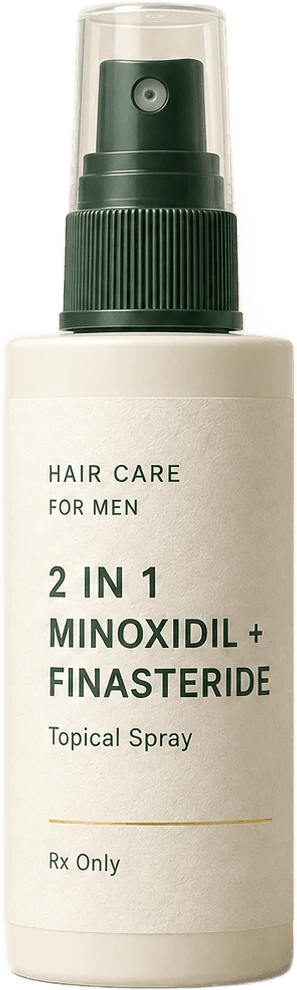 Minoxidil and finasteride topical hair spray