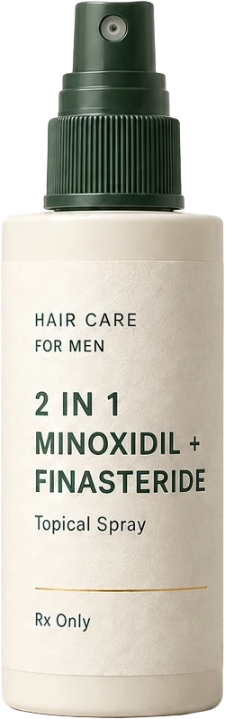 Minoxidil and finasteride topical hair spray