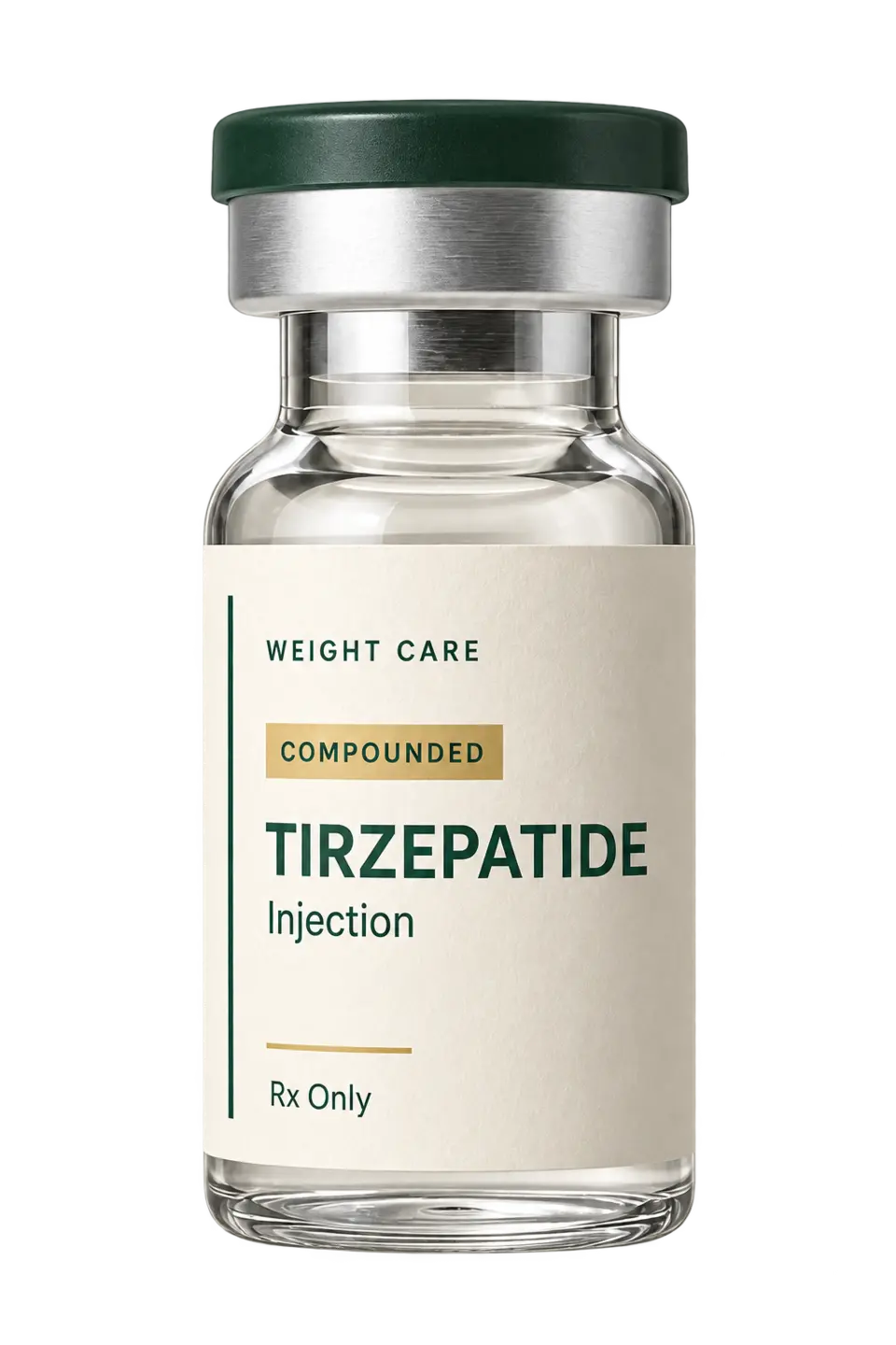 Compounded Tirzepatide injection vial